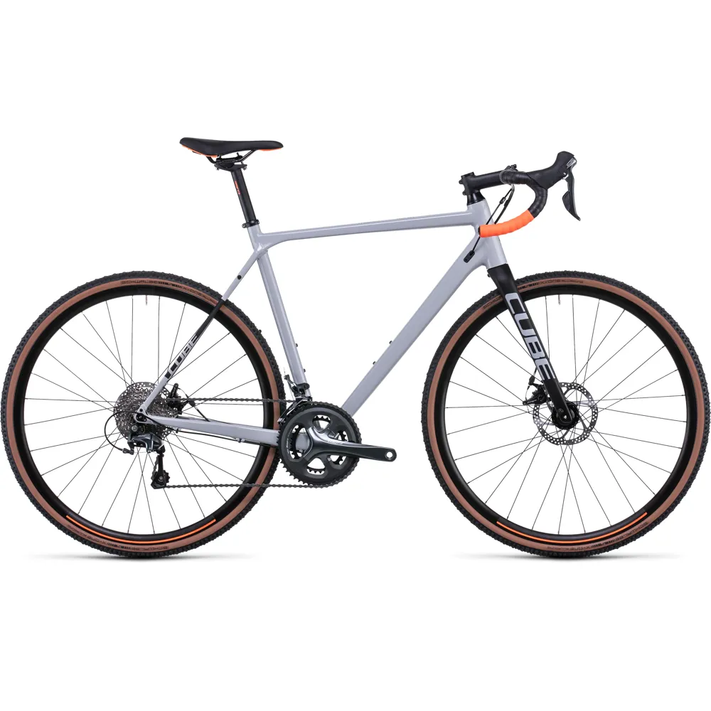 Image of Cube Cross Race Gravel Bike 2022 Grey/Orange